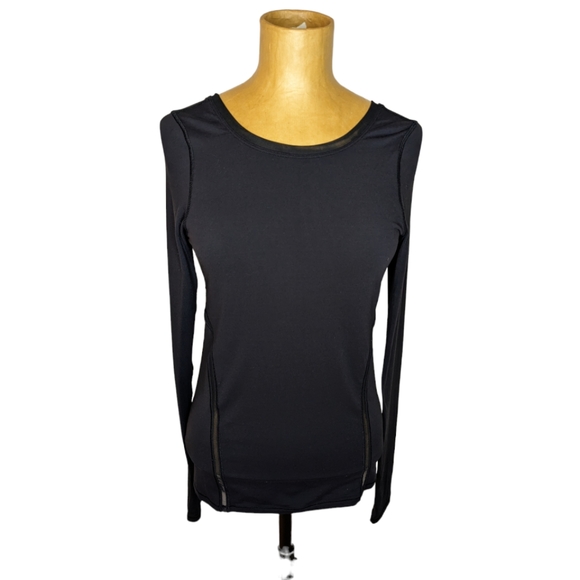 lululemon athletica Tops - Lululemon Women's Long Sleeve Shirt with Thumbholes Mesh Black Size 8-10?